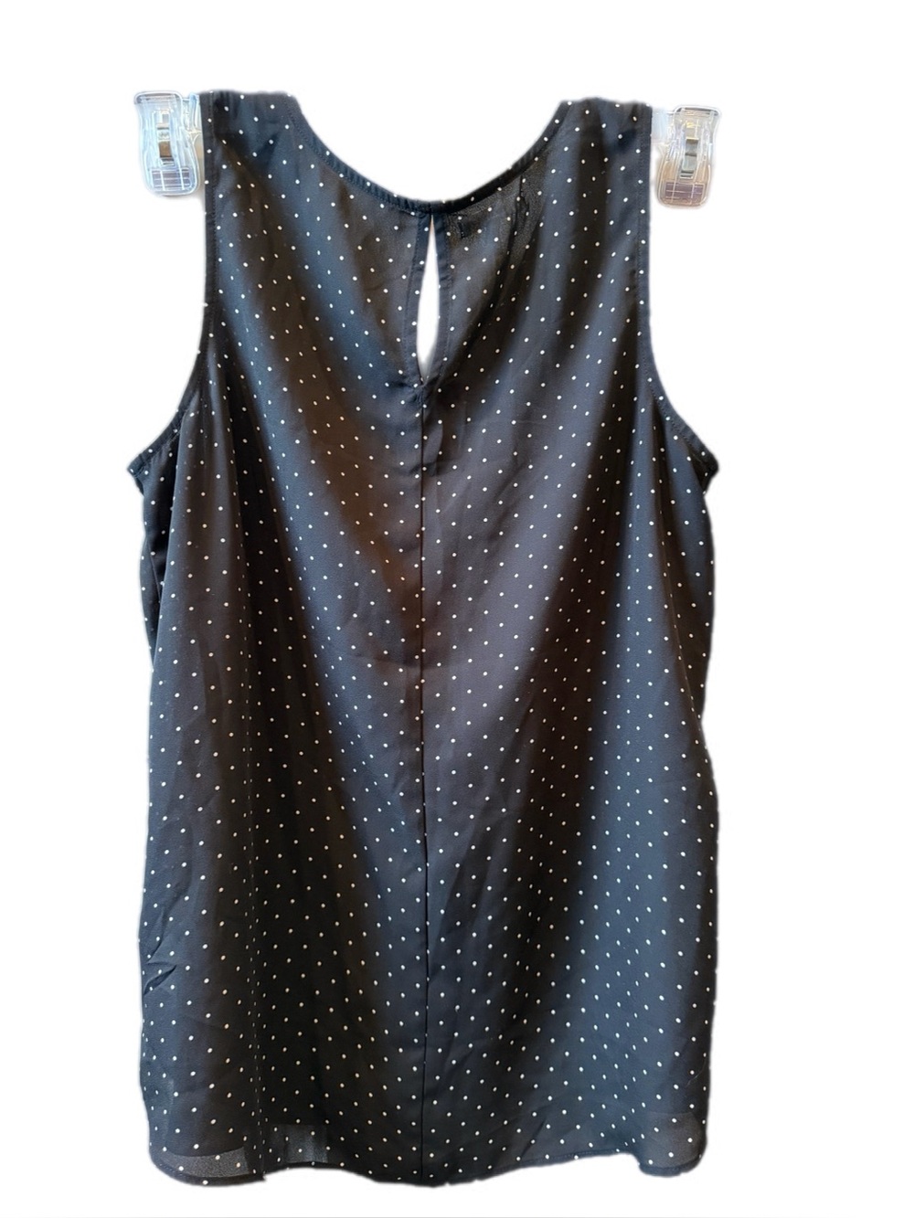 Maurice’s black and white polka dot blouse M - Picture 6 of 10